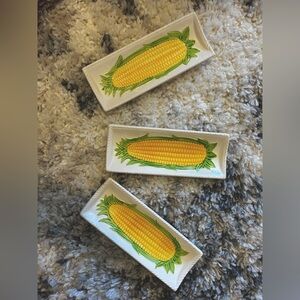 Vintage Corn Serving Dish Made In Japan  Set Of Three 10 x 4 In.